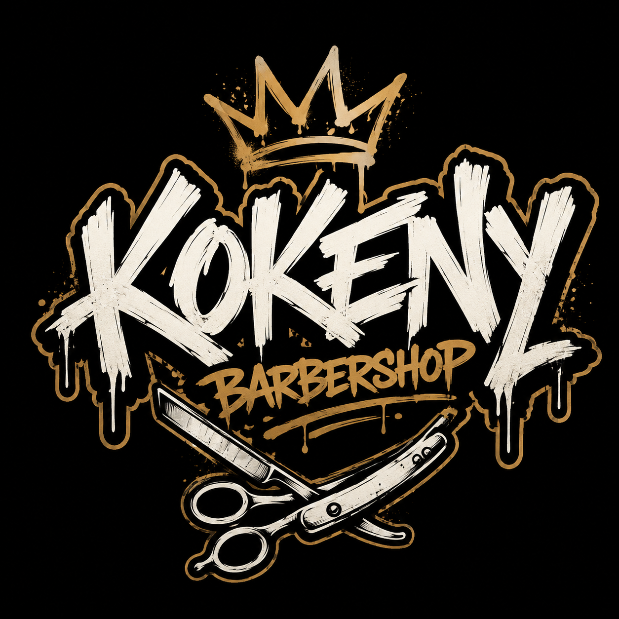 Kökény Barbershop – Borbély logó